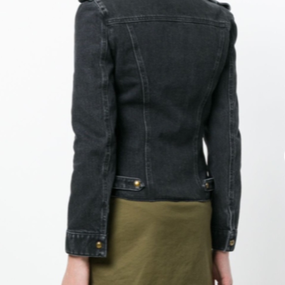 COA🌻NWOT🌻YSL YVES SAINT LAURENT BLACK DENIM JACKET🌻NEW - Picture 16 of 16